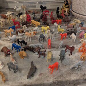 Set of 90 plus Plastic toy Animals